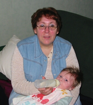 La mamie au biberon